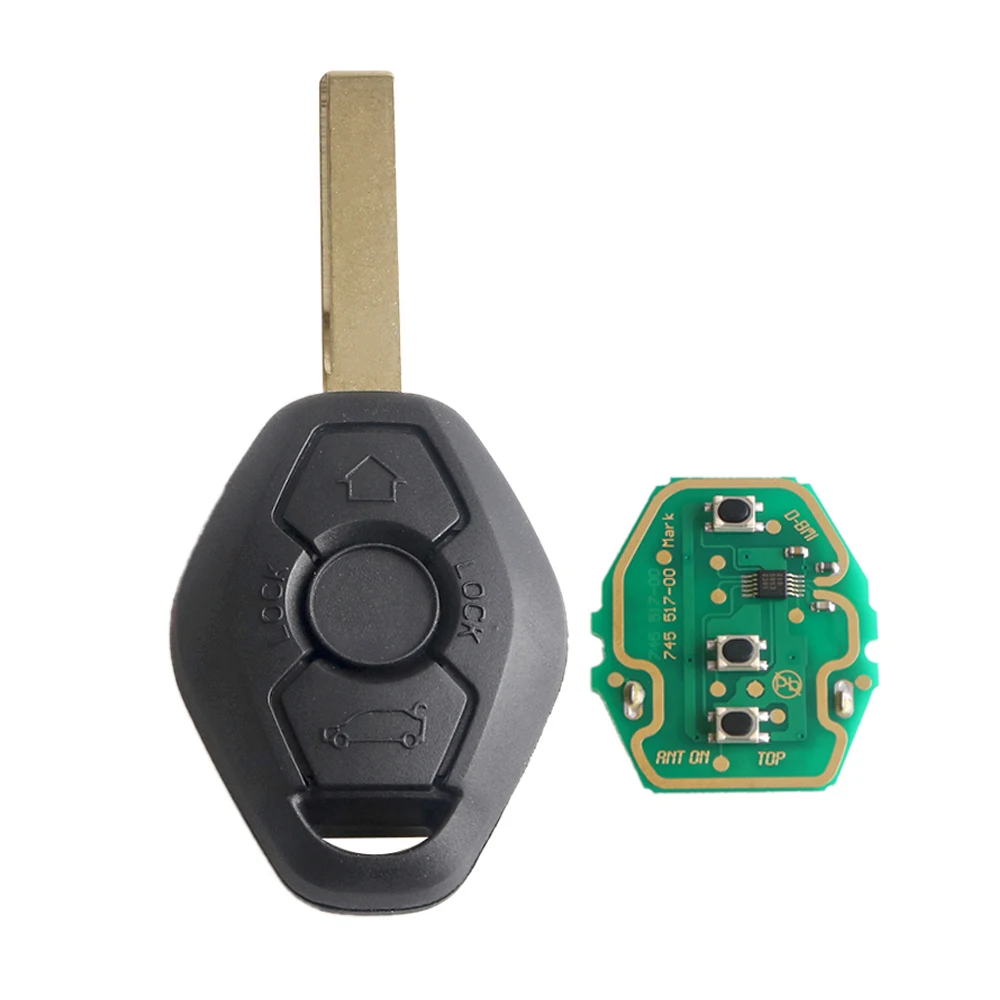 Include Electronic,Battery and Chip Dudely New Uncut Chip Chip ID44 315MHz 433MHz Keyless Entry Remote Control Car Key Replacement for BMW LX8 FZV Z4 X 3 X5 E46 Series 3 5 6 7 Z3 