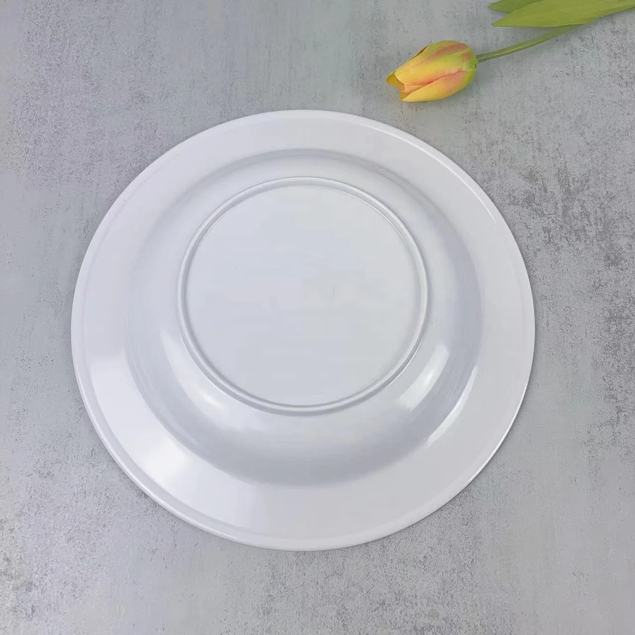 Unbreakable Food Grade Bulk Melamine Soup  Deep Plate 10 Inch Bulk