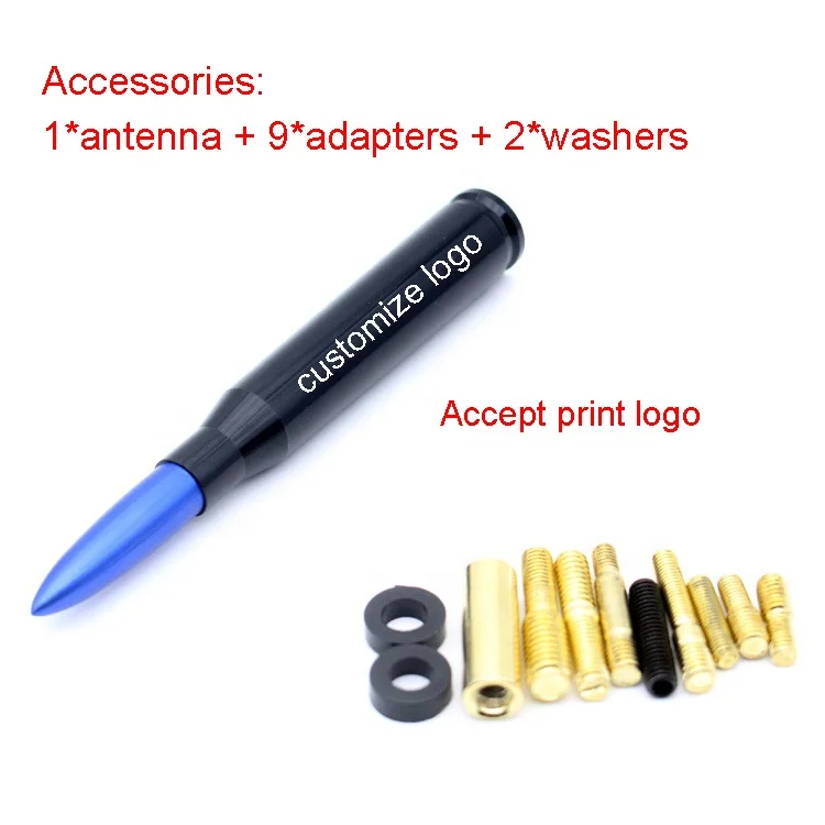 Refitted Car Off Road Accessories Customize Logo Antenna Bumper Cars Decoration Universal Car Bullet Antenna