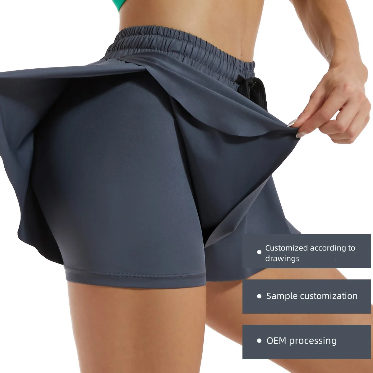 product summer y2k style women fitness yoga pants lounge sexy 2 in one tennis gym running breathable athletic shorts casual gym shorts-64