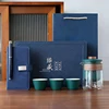 Vaso verde con tre tazze + quaderno