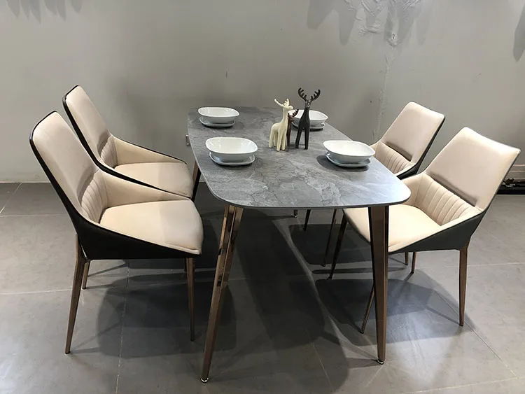 Dinning Table Set Dining Room Furniture Marble Luxury Top 6 Chairs