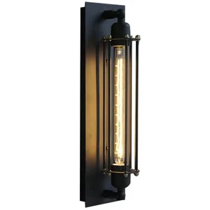 Classical Vintage Iron Wall Lamps Creative Indoor Bedside Bedroom Hotel Interior Sconce Wall Light Decor Black Industrial Square