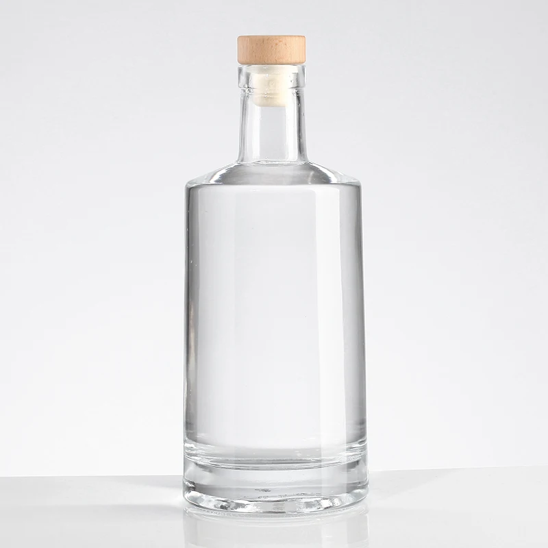 China Factory Custom Tequila Mezcal Gin Empty Vodka 750ml Glass Liquor Bottle