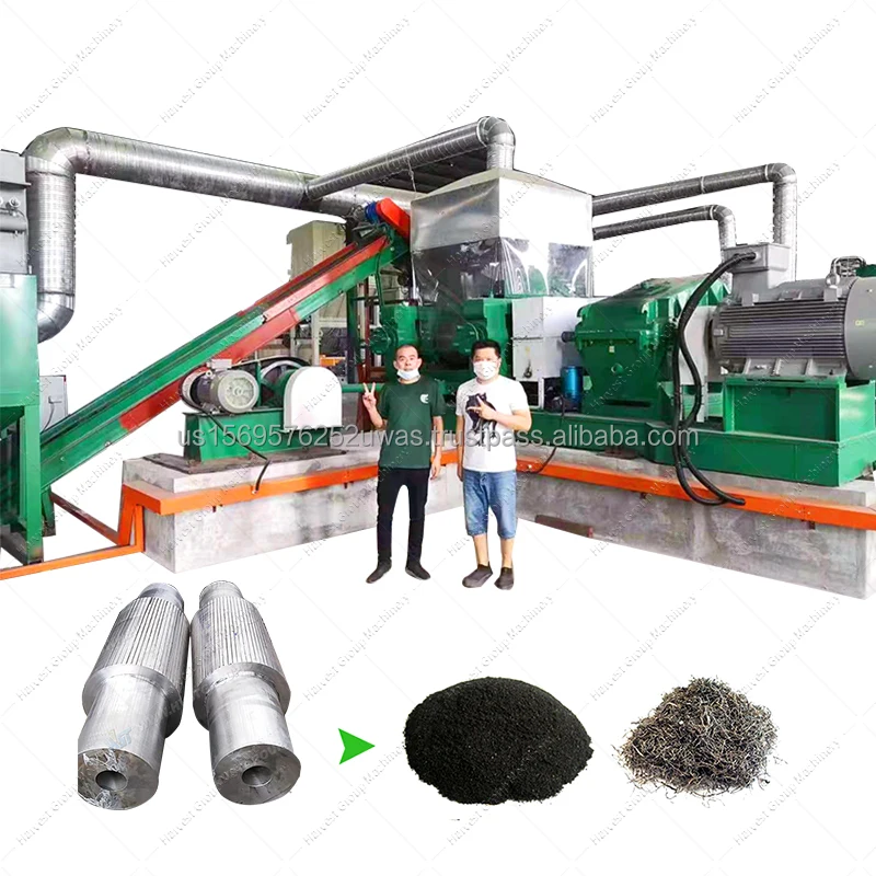 Automatic High Output Waste Rubber Old Tyre Recycling Machine New Used Tire Recycling Plant Equipment Bearing Motor Pump Gear
