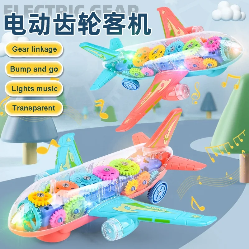 Toddler Airplane Toys Electric Stunt Plane Rotating Toy