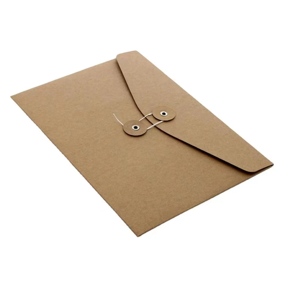 A4 Size Cardboard Paper File Security Kraft Paper Bag Envelope With