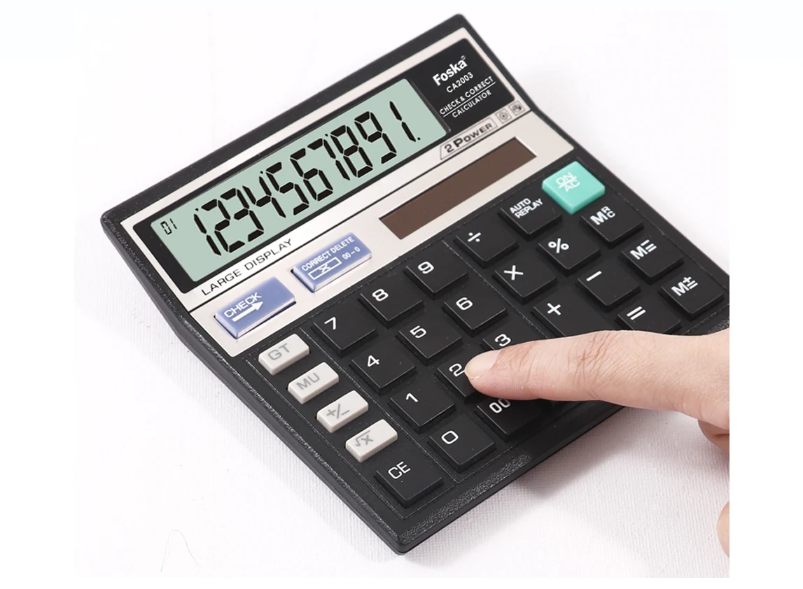 Foska Calculadora 10 Digit Solar Power And Battery Office Calculator ...