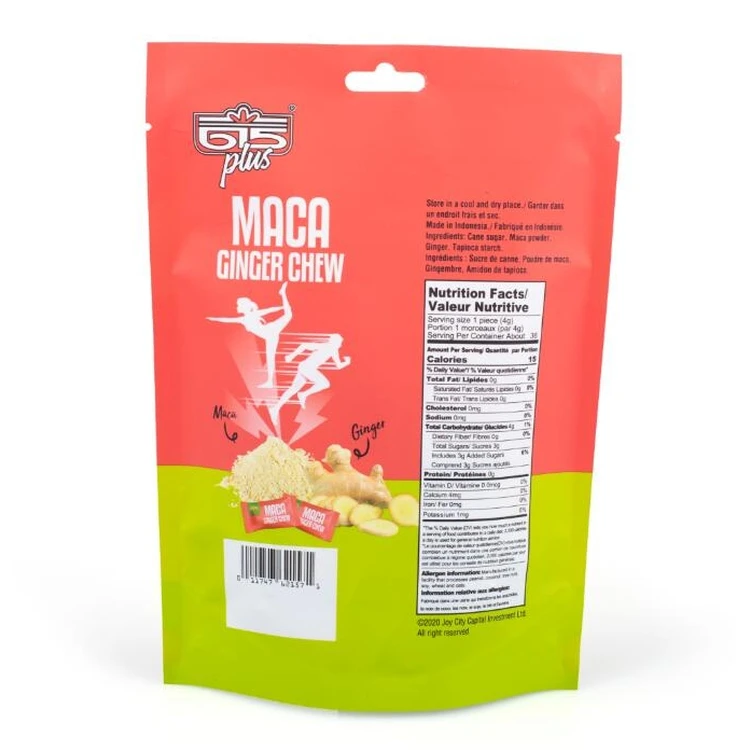 615plus Maca Ginger Chew No Preservatives Indonesia Ginger Soft Candy