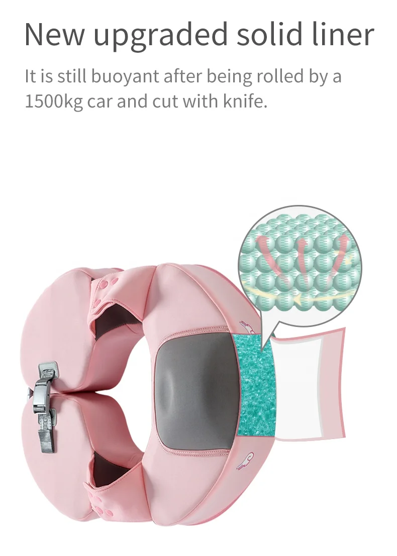 Bouée Flottante En Cœur Avec Poignées – Pour Bébés De 6 Mois Et Plus – Gonflable, Portable, Idéale Lac Ou Piscine