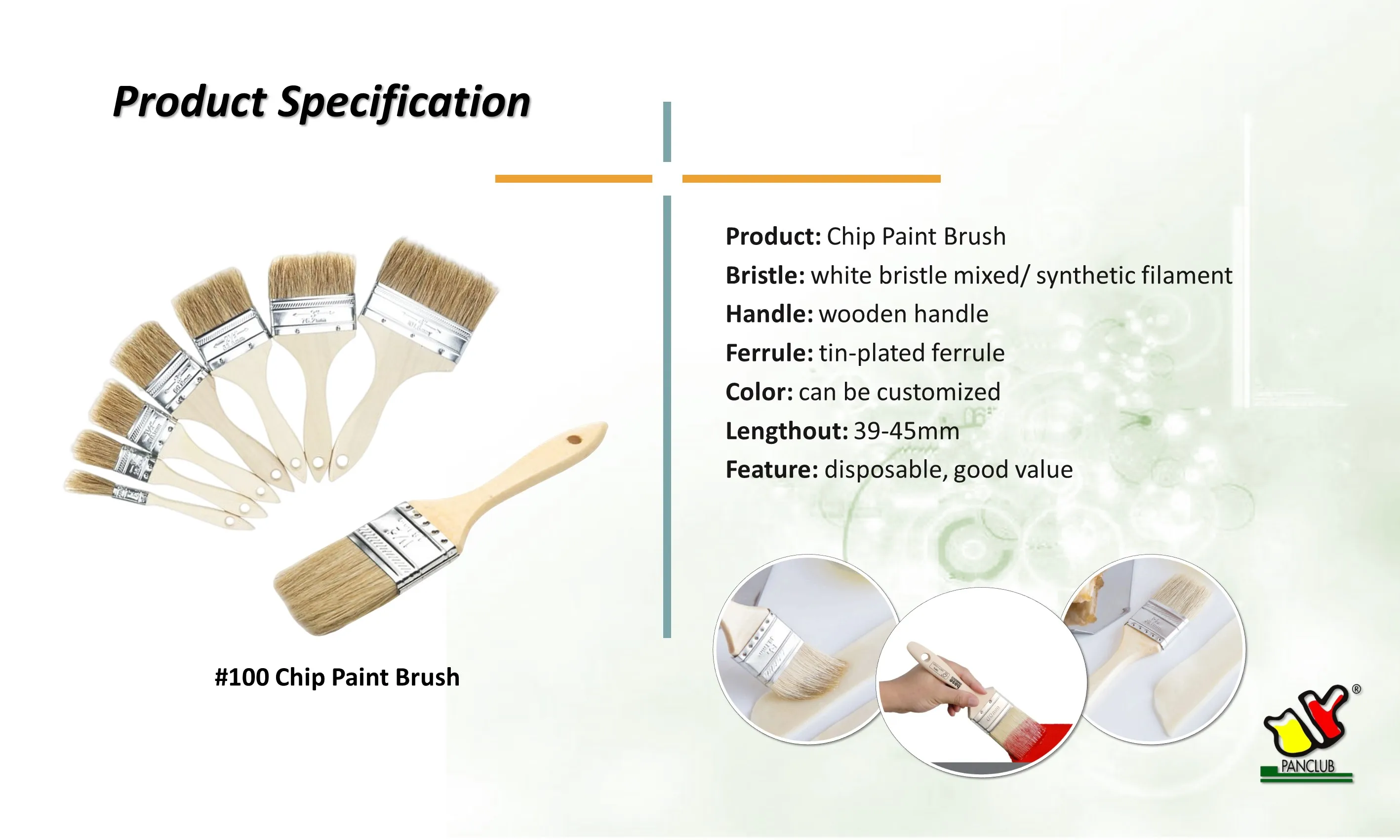 Factory Direct Chip Brush Wooden Handle Paint Brush Buy Paint Brush