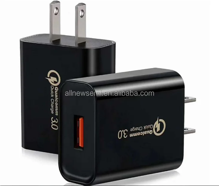 Qualcomm QC 3.0 charger QC30 fast charging head 18W fast charging 5v3a fast charging head US standard charger