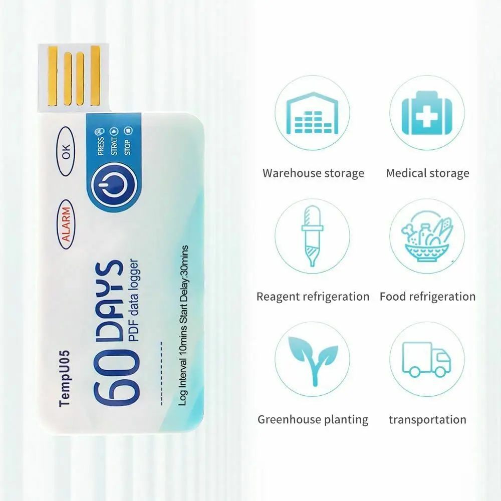 Original Temperature Data Logger Disposable Single USB Temperature Recorder Instrument TempU05