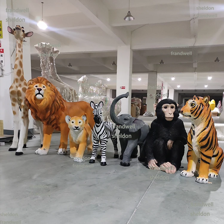 Resin Crafts Large Monkey Statue/ 3ft Fiberglass Safari Chimpanzee Props/ Garden Party Party Monkey Gorilla Figures