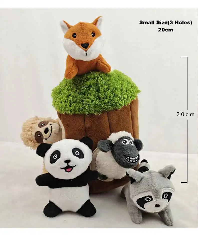Wholesale Stuffed Animal Pet Chew Squeak Toy Custom Hide And Seek Dog