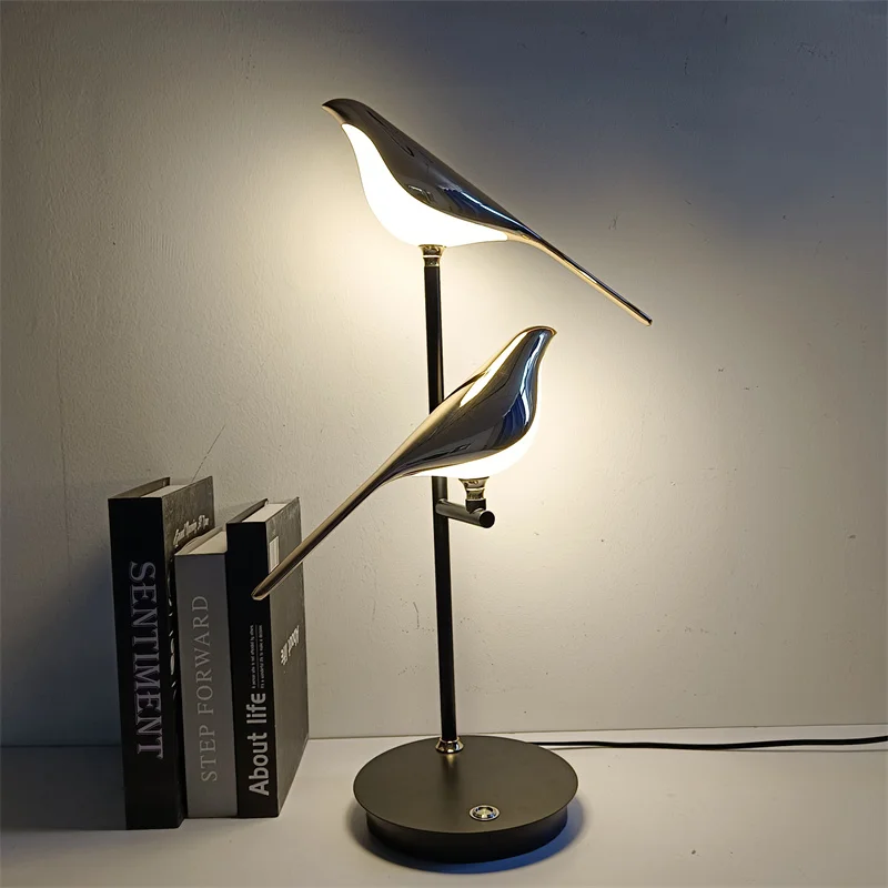 Modern  LED Metal Table Lamp with Touch Control Bird Shade Custom Packing Warm White Lighting Decor  for Indoor Use for Room