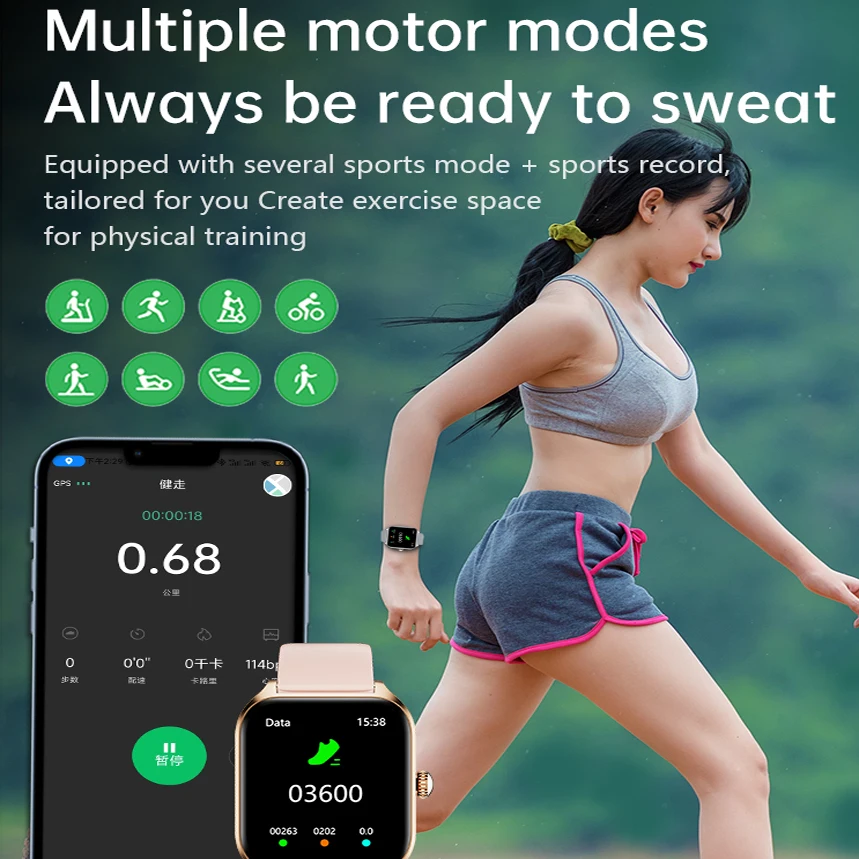 WS-1 IP68 Waterproof Phone Call Message Health Monitor Fitness Tracker BT Call Smartwatch HD Screen Smart Watch With GPS Android - Image 5