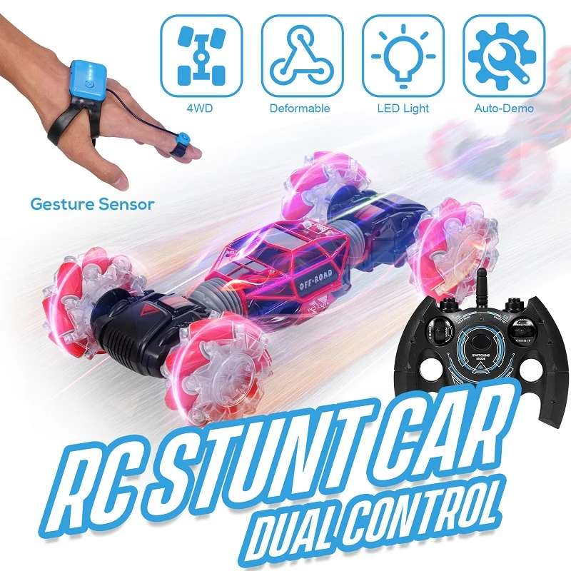 Gesture Sensing 4WD Stunt Vehicle,Which Can Drift,Deform,Climb And Cross-Country,Children's Electric Remote Control Toy Car