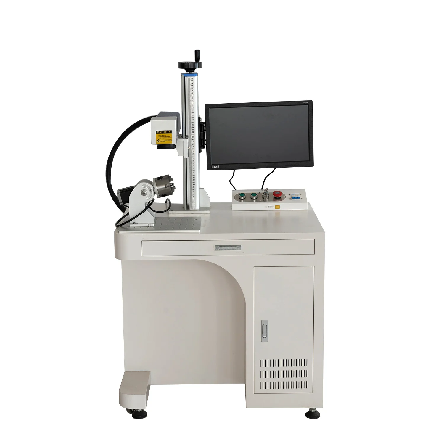 Portable Table Top Laser Marking Machine Iber Laser Plastic Marking Metal Steel Marking Engraving Machine with Rotary Axis