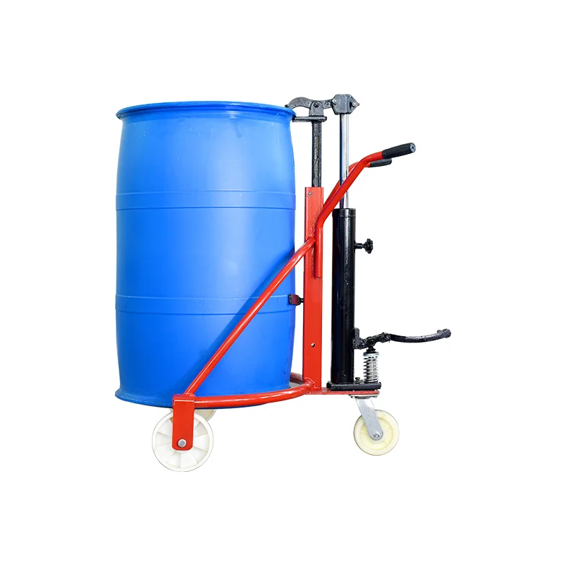 Hand Hydraulic Oil Drum Truck 350kg push cart Wheelbarrow manual pallet truck hydraulic trolley