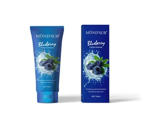 Blueberry Brightening Fruit Skin Care Custom Gentle Organic Face Wash Facial Cleanser