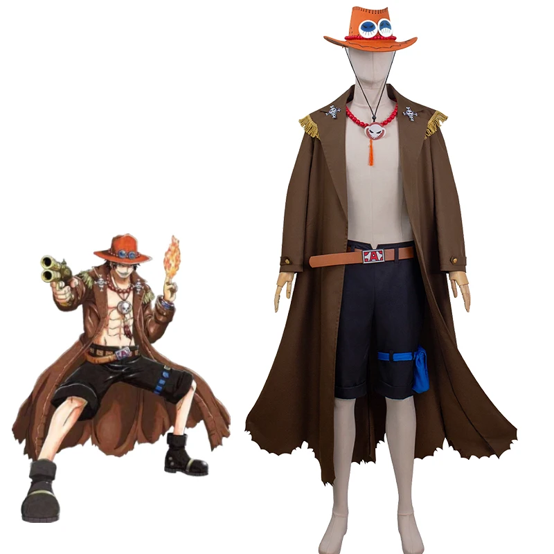 Firefist Ace Anime Costume One Piece Cosplay Costume With Hat Whole ...