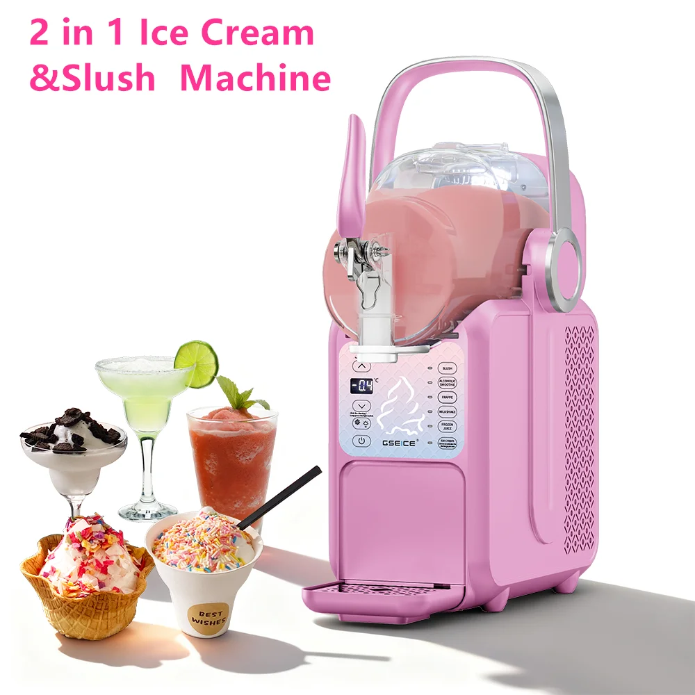 2.2L Portable Wholesale 160W Automatic Small Slushy Slush Machine 6 Production Models Home Frozen Juice Slush Maker