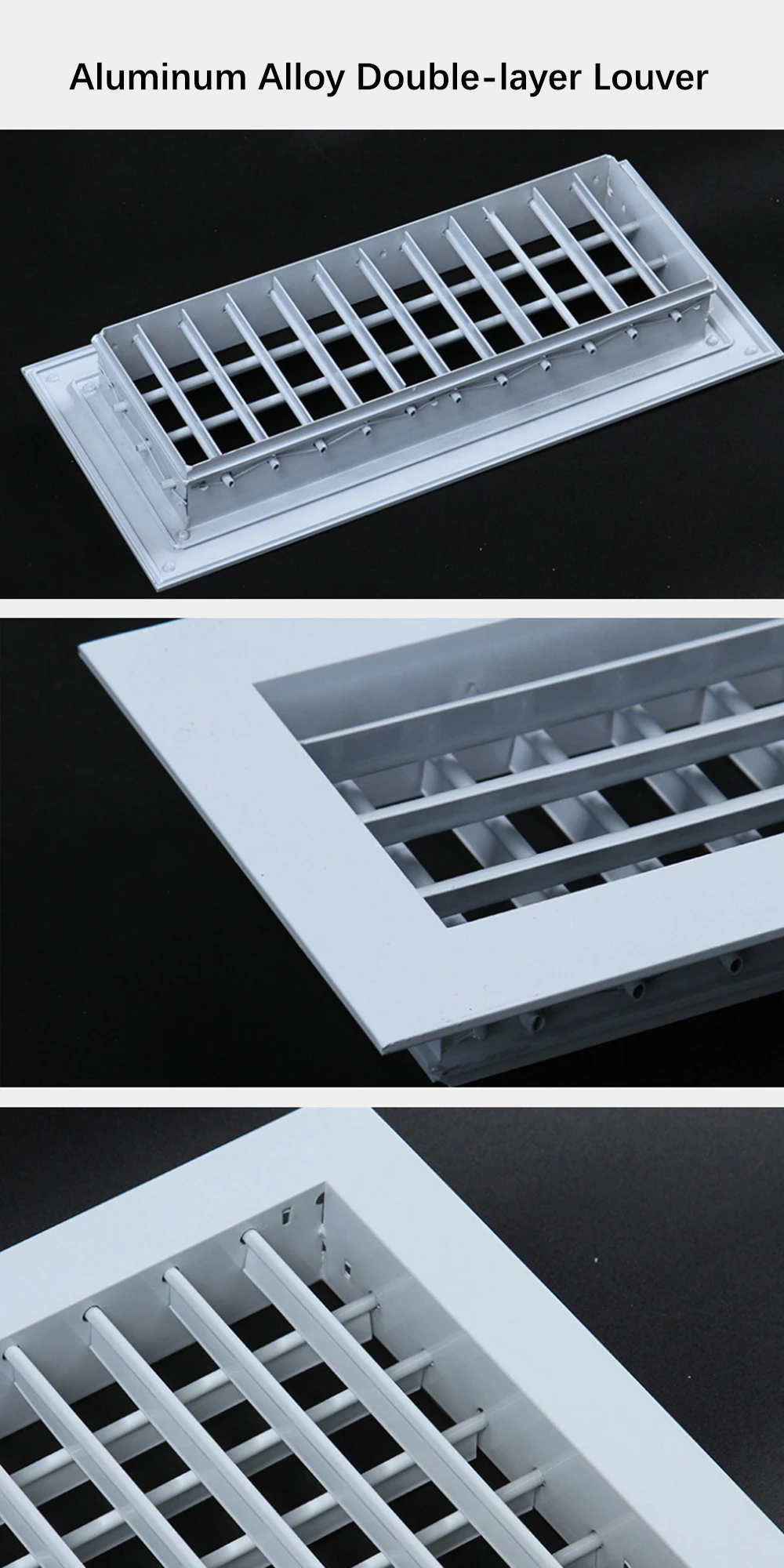 Aluminum Air Covers Louver Drain White Exterior Vent Grill Hvac System