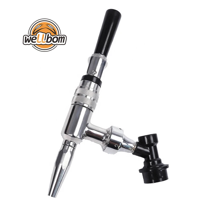 Stainless Steel Draft Beer Dispensing Nitrogen Nitro Coffee Tap With Liquid Ball Lock