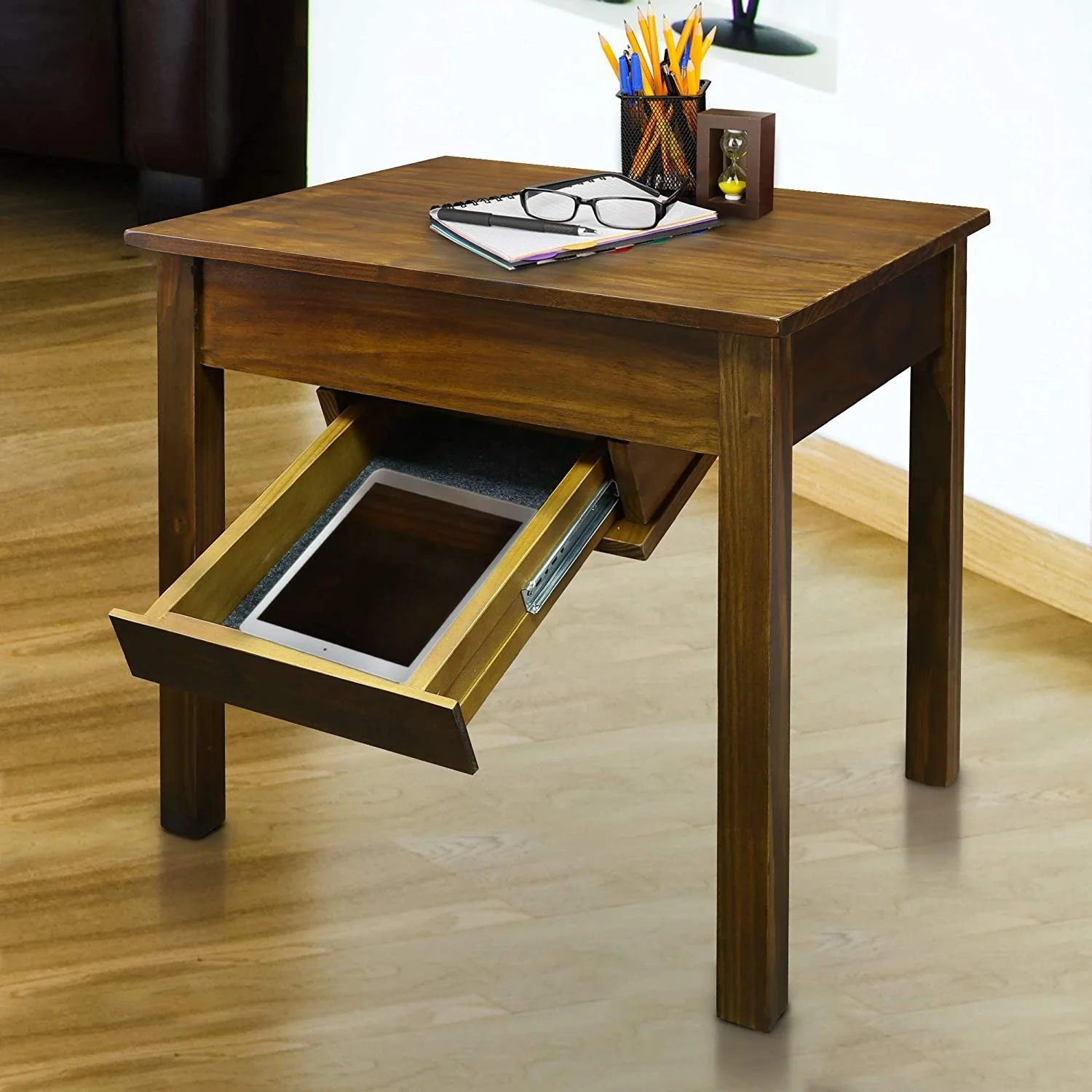Wooden Bedside Table with Secret Compartment and Chip Card Coffee Tables for Living Room Home Furniture