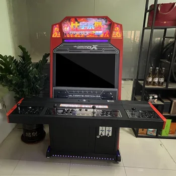 4 Player 32-Inch Metal Game Arcade Machine Coin-Operated Street Fighter in English Spanish & Japanese Iron Material