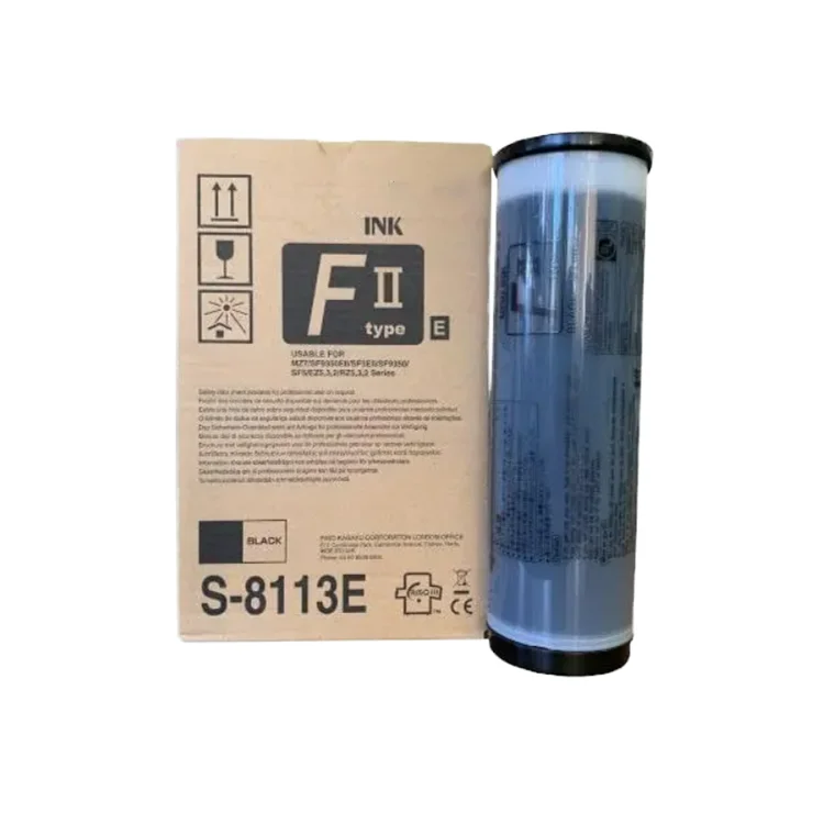 S-8113 FII Type E RZ/MZ/EZ Ink Cartridge for Riso Duplicators S-8113 FII Type E RZ/MZ/EZ Ink Cartridge for Riso Duplicators