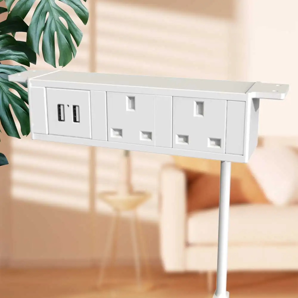 Oswell Desktop Table Mounted Power Extension Uk Sockets With Iec Power