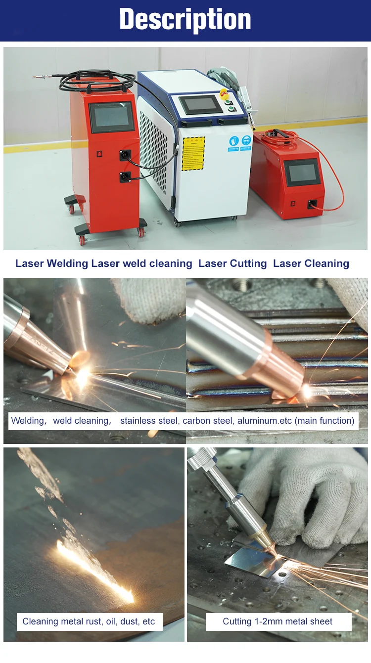 Laser Welding Machine Price for Metal 4 in 1 1000w 1500w Welding Cleaning Cutting Machine 2000w 3000w Laser Welders
