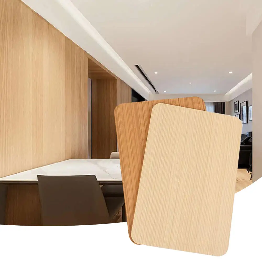 High Quality Wood Grain PVC Laminated Board Fireproof Waterproof Anti-scratch PVC Wall Panel Cutting Service for Living Room