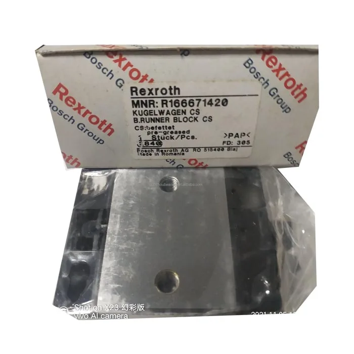 Original Rexroth Linear Guide Rail Runner Block R166671420 Linear Guide Block