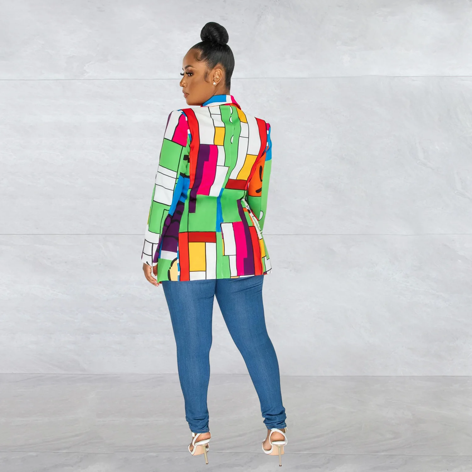 Popular Products 2022 Fall Fashion Blazer Women's Clothing Printed Plus