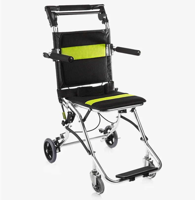 old people use ordinary wheelchair to fold small wheelchair