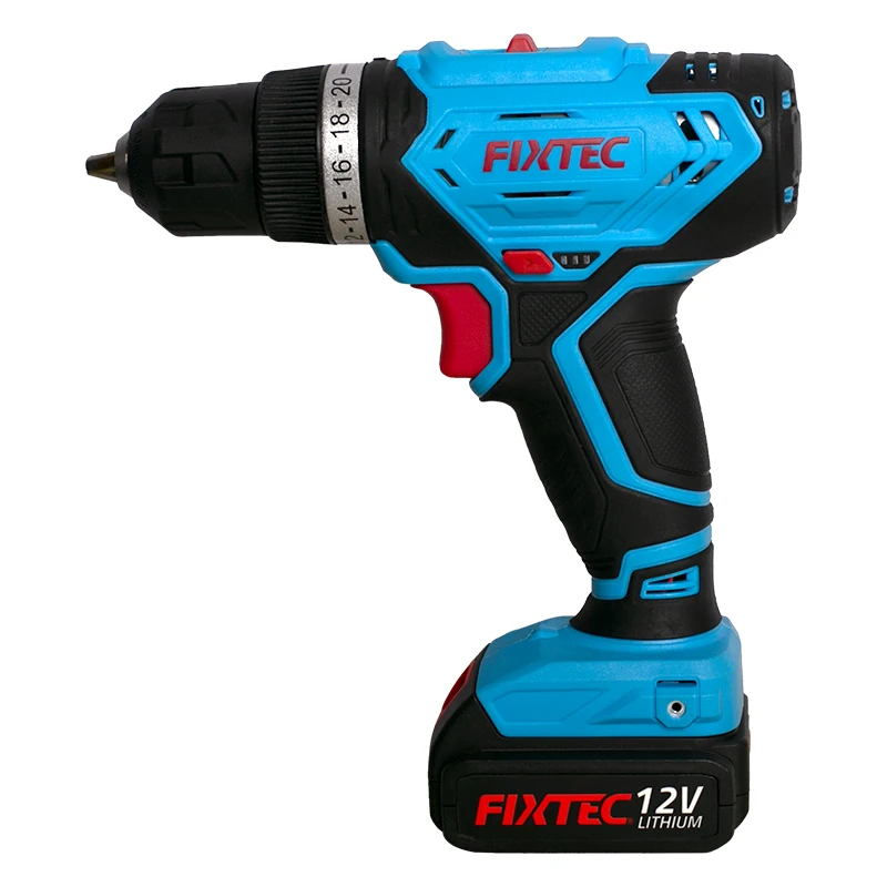 FIXTEC Power Tools 12V Lithium 2 Speed Drill