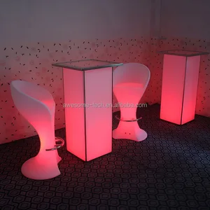 Acrylic Led Furniture Garden Furniture Multi-color Party Event Table Led bar Table for Sale Luminous Home Furniture