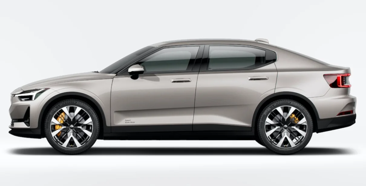 Long Range 450km Polestar 2 Electric Car Sedan With 300Kw Motor Power