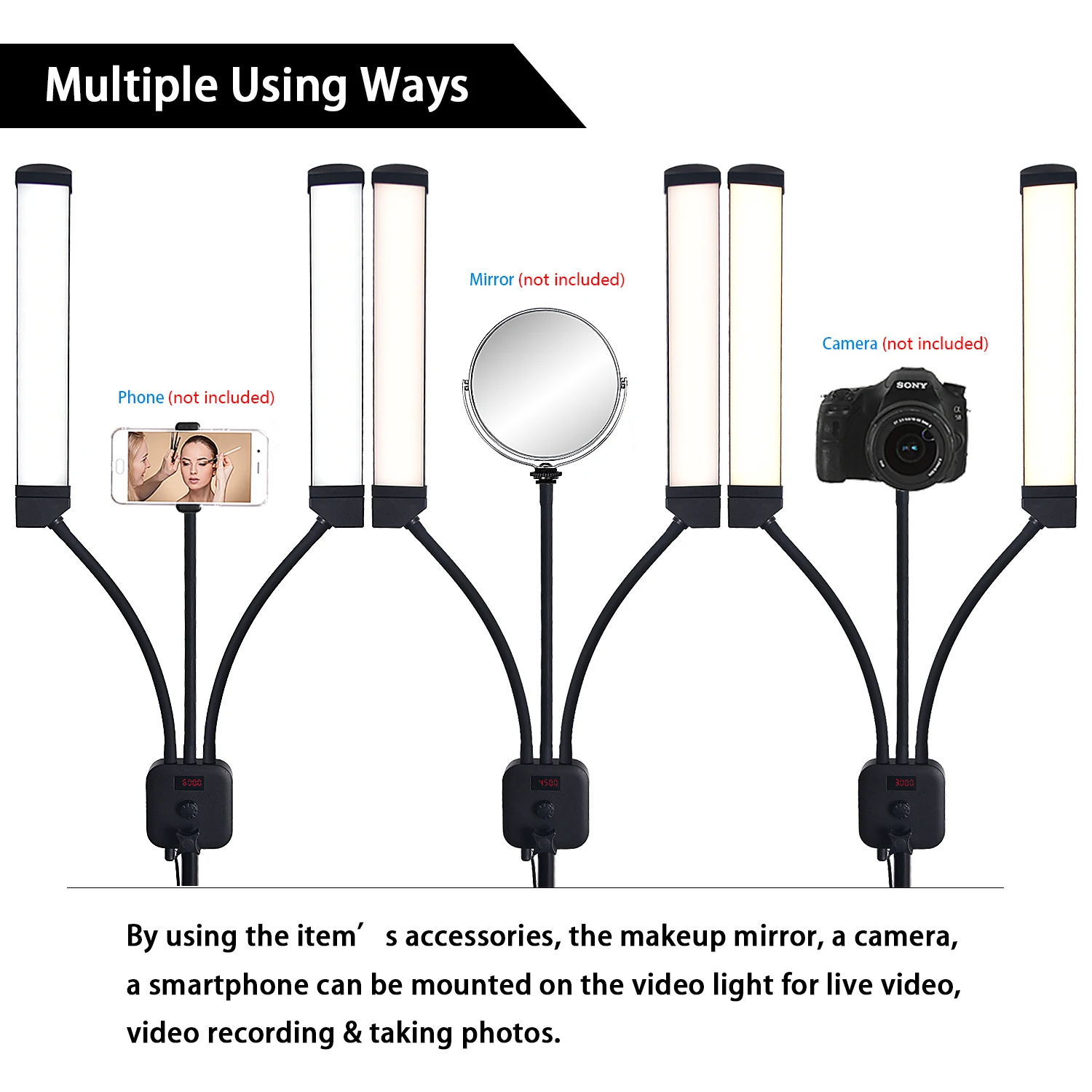 SOHODA Multimedia Extreme With Selfie Function Photographic Lighting Led Video Light Lamp Ring With Tripod for Makeup Youtube