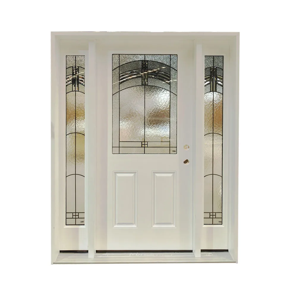 Contemporary Mobile home doors insulated fiberglass Prehung entry doors with sidelights