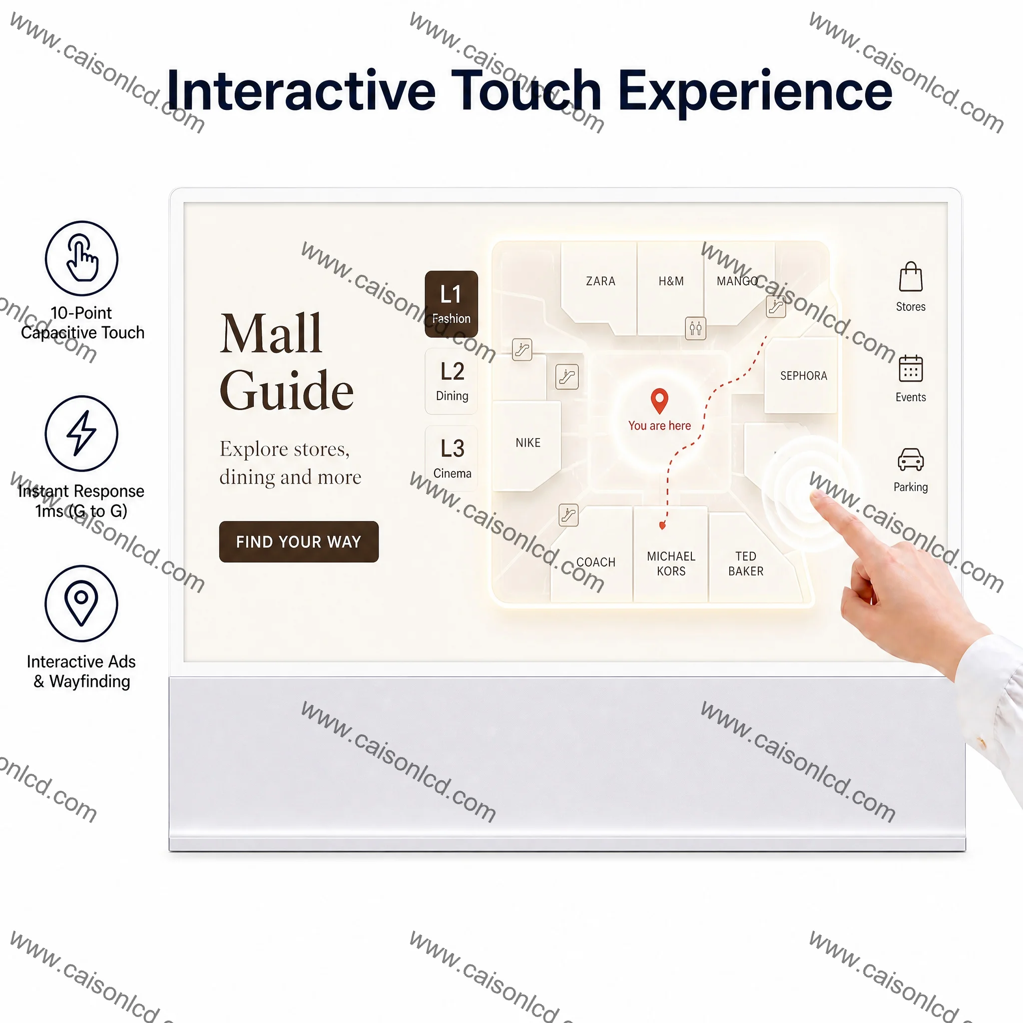 product 55 inch transparent oled touch display monitor transparent lcd advertising screen stand for shopping mall use-6