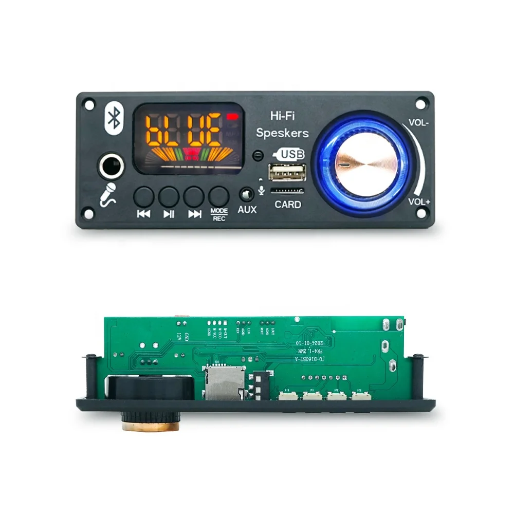 12V Bluetooth Speaker Module MP3 Music Player Audio Decoder Board Calling Recording With Microphone Function
