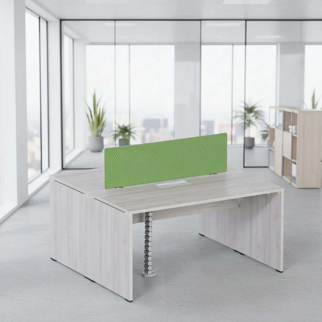 Budget Modern Double Row Office Workstation Wood Frame with Storage Drawers Durable Adjustable Standing Desk for Hospital Use 4