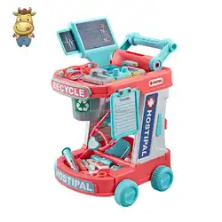 Kids montessori doctor kits role play wooden simulation dentist set toy for children educational medical bag nurse pretend game