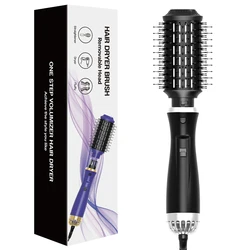 One step mini straightener hair brush secadora de cabello hot air brush detachable professional negative ion hair dryer 5 in 1