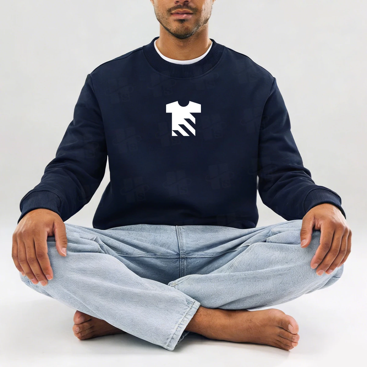 French Terry Luxury Manufacturer Cotton Oversized Embroidered Mens Sweatshirts Heavyweight Crewneck Sweatshirt