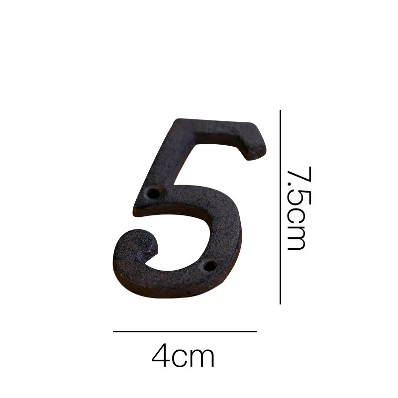 3 Inch Black Outdoor Wall Mounted Mailbox Sticker Metal House Number 0 ...